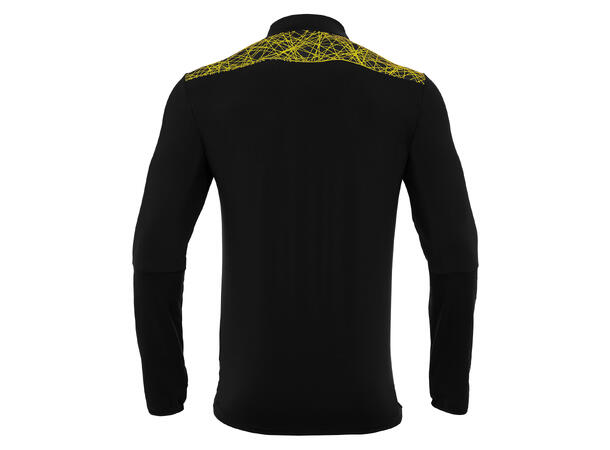 Tiber 1/4 Zip Top BLK/YEL S Stilren treningsgenser - Unisex 