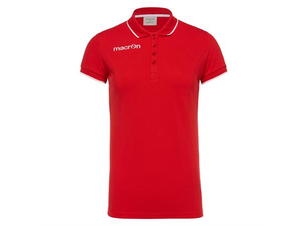 Desi Polo RED/WHT M Poloskjorte til dame i bomull 